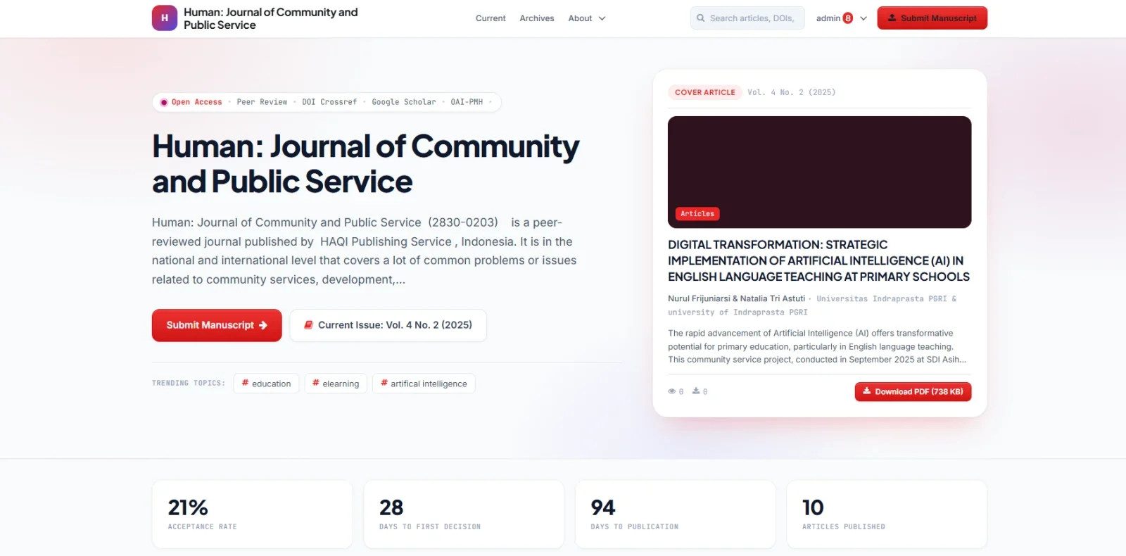 Tricore Nova OJS Theme – Tema OJS