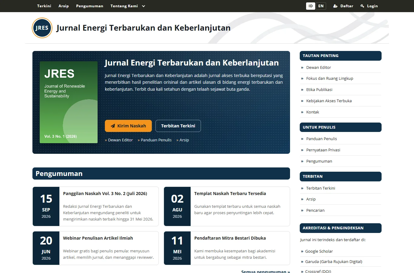 Tricore Scholar OJS Theme – Tema OJS